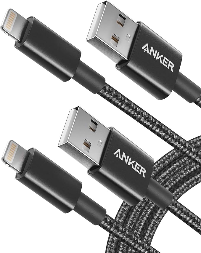 Câbles Anker Lightning (2 pièces, 1,8 m, USB-A, MFi)