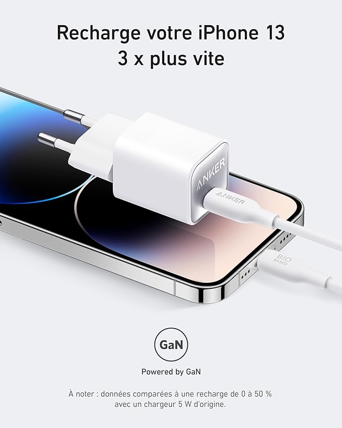 Chargeur sans fil Anker MagGo (2-en-1) + Chargeur Nano (30 W, GaN)