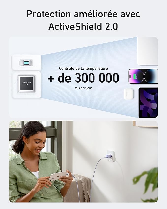 Chargeur sans fil Anker MagGo (2-en-1) + Chargeur Nano (30 W, GaN)