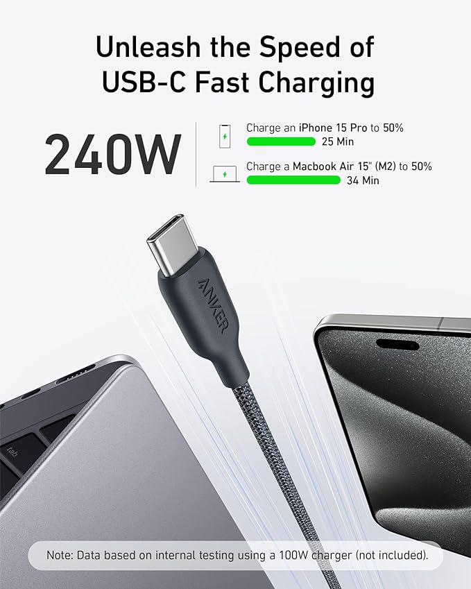 PowerBank Anker MagGo (10K) + câble USB-C