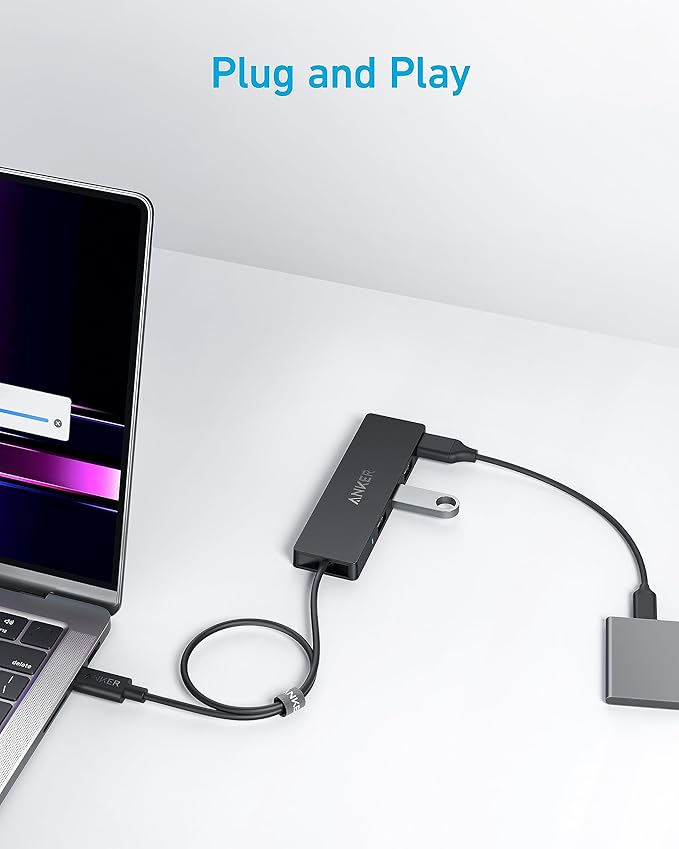 Anker Hub USB-C (3 ports USB 3.0, OTG, câble 20 cm)