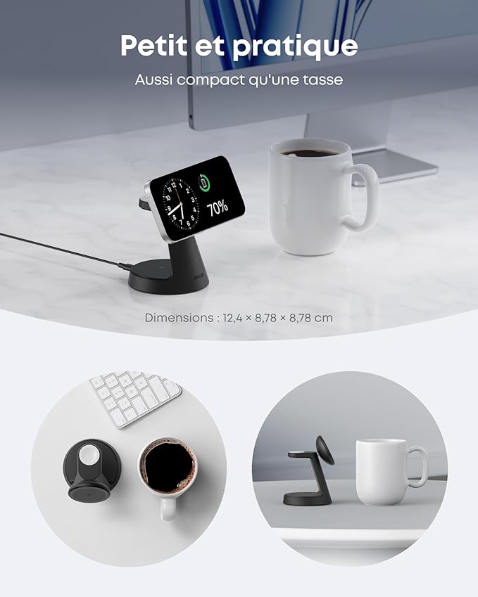Station de charge sans fil Anker MagGo (3-en-1)