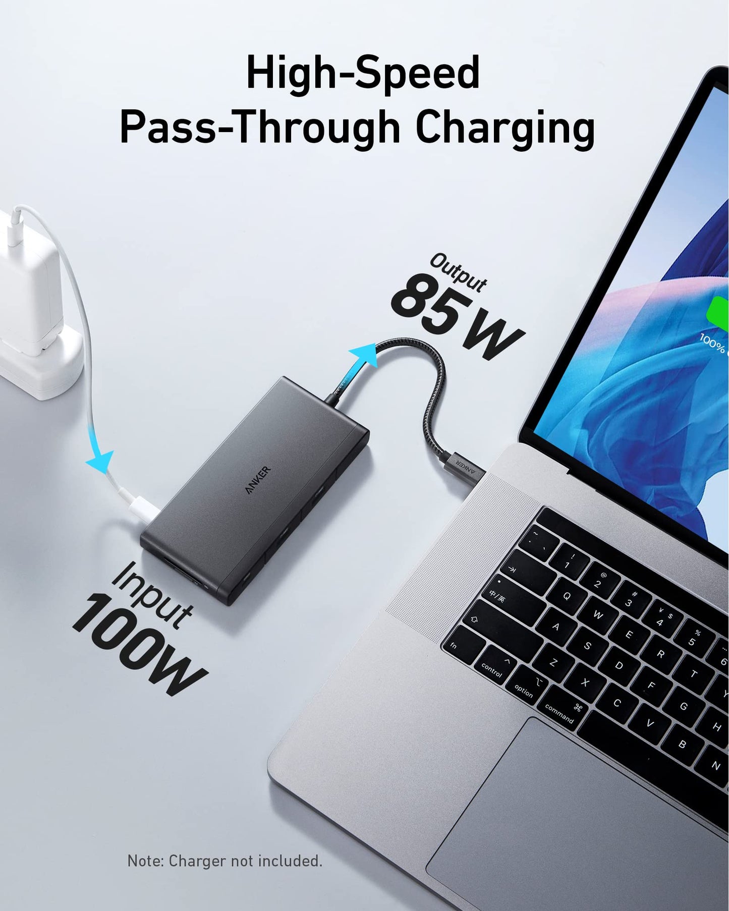 Anker 552 USB-C Hub (9-en-1, 4K HDMI) avec 100W Power Delivery