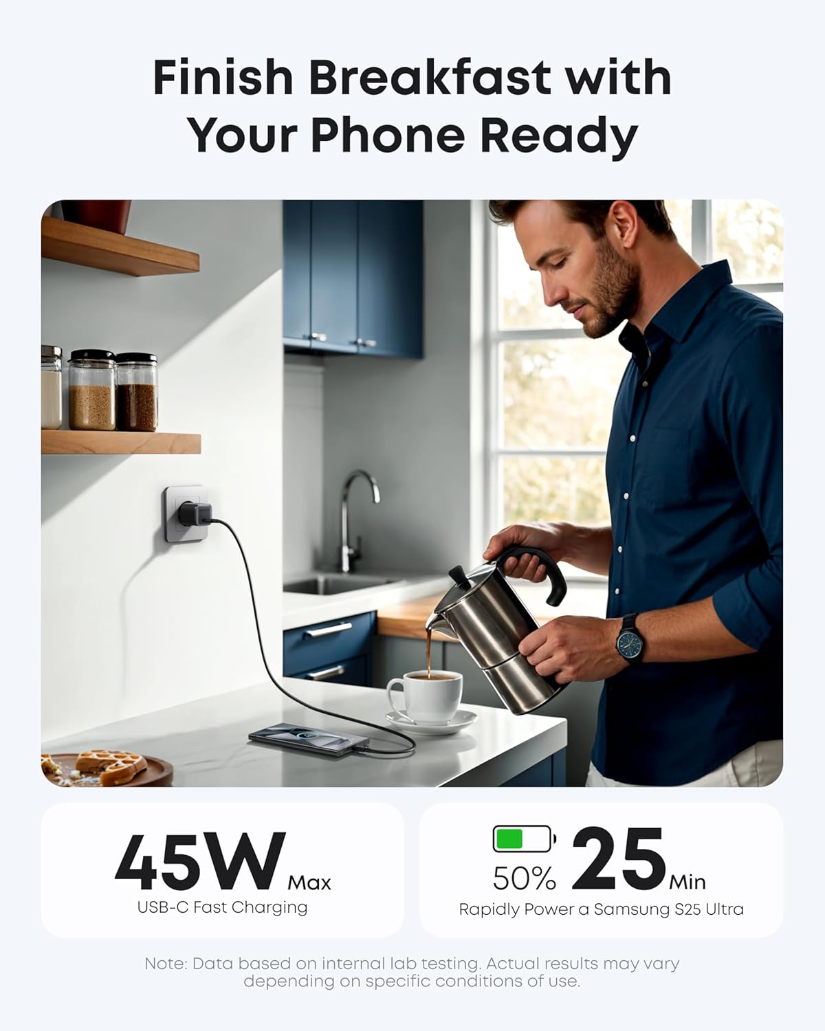 Chargeur Anker Nano (45 W) avec câble USB-C
