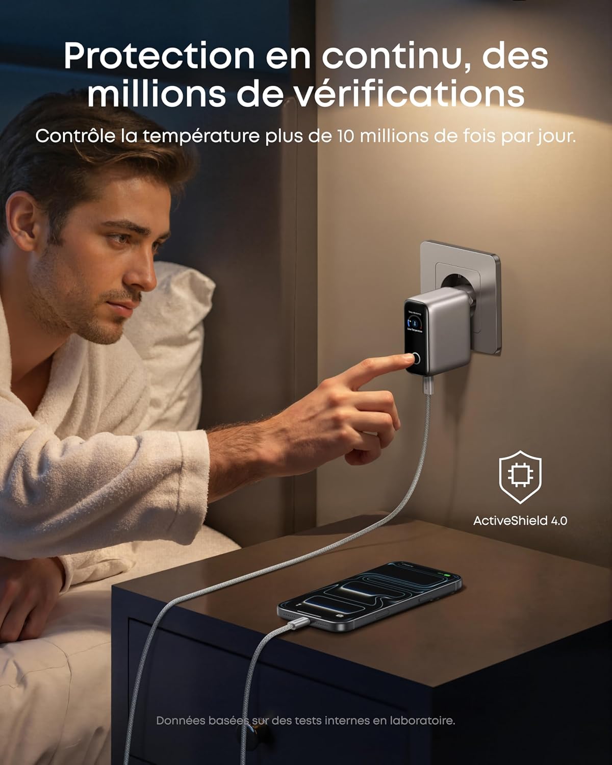 Chargeur USB-C Anker (3 ports, 100 W)