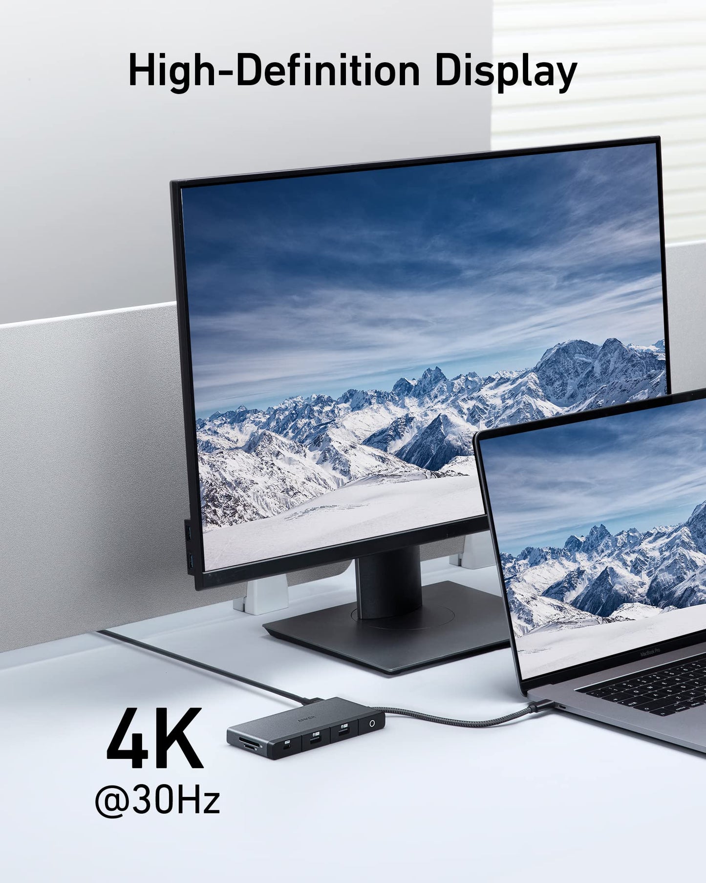 Anker 552 USB-C Hub (9-en-1, 4K HDMI) avec 100W Power Delivery