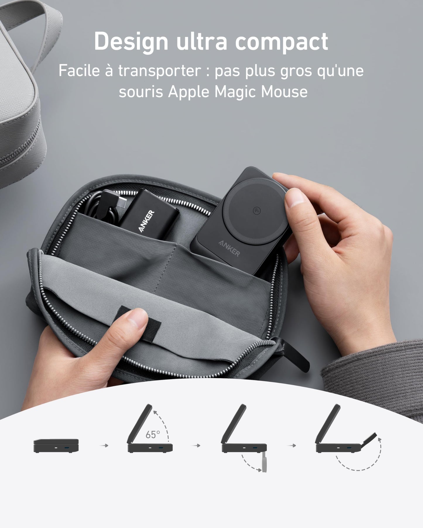 Station de recharge sans fil Anker (pliable, 3-en-1)