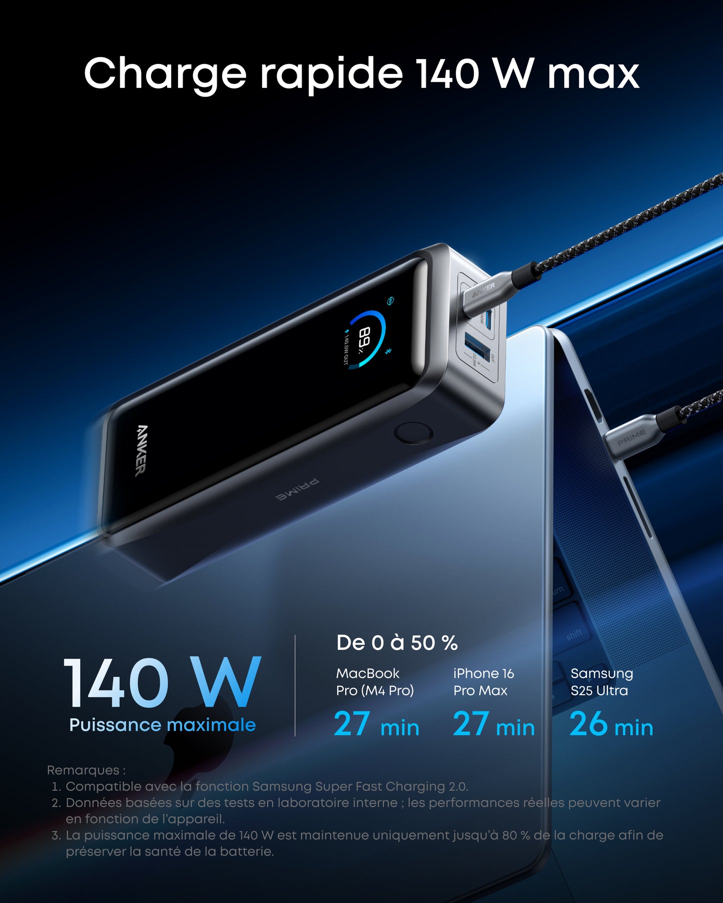 Batterie externe Anker Prime (26K, 300 W)