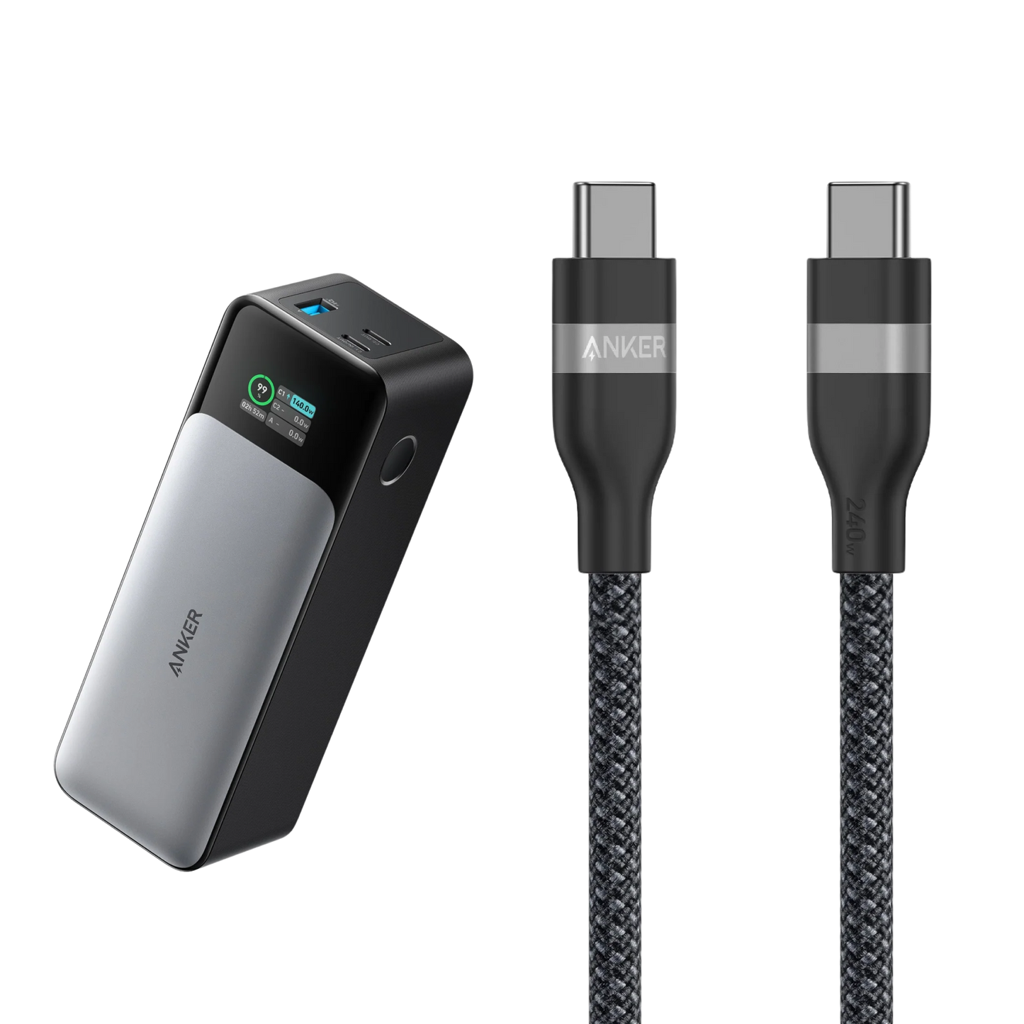 Chargeur Anker 737 + Câble USB-C vers USB-C (240 W, 90 CM)
