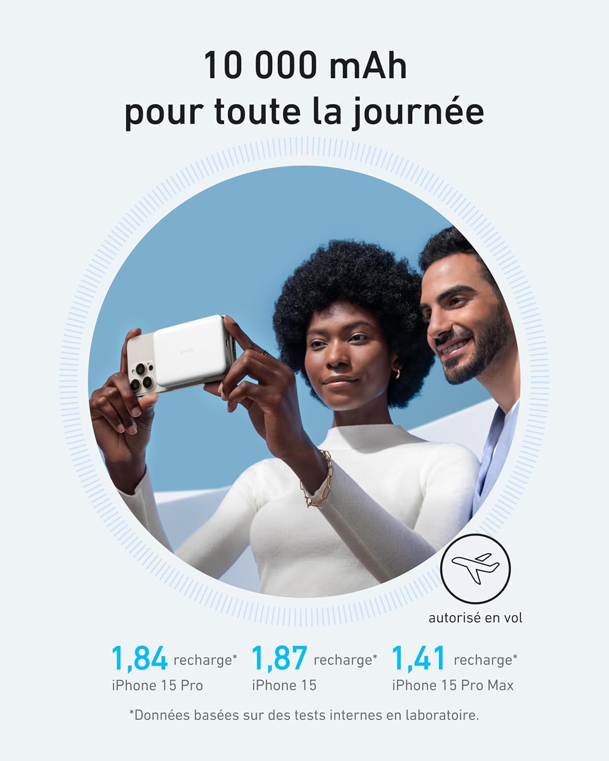 Chargeur Anker Nano (45 W, écran intelligent) + PowerBank Anker MagGo (10K, Slim)
