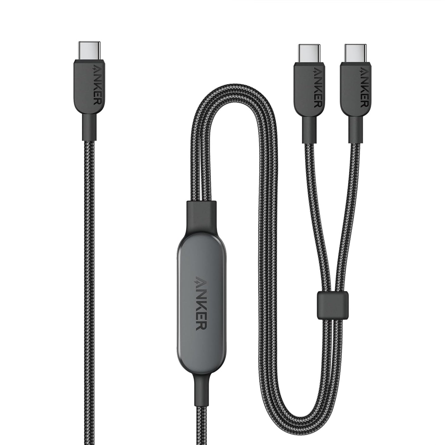 Anker 2-in-1 USB-C to USB-C Cable (4 ft, 140W, Braided)