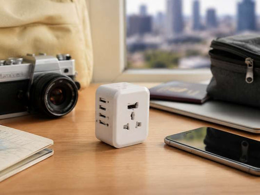 Adaptateur prise USA universel avec ports USB-C pour voyage