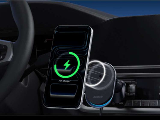 Chargeur MagSafe voiture iPhone avec recharge sans fil Qi2