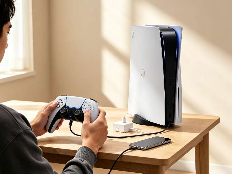Comment recharger manette PS5 avec chargeur téléphone