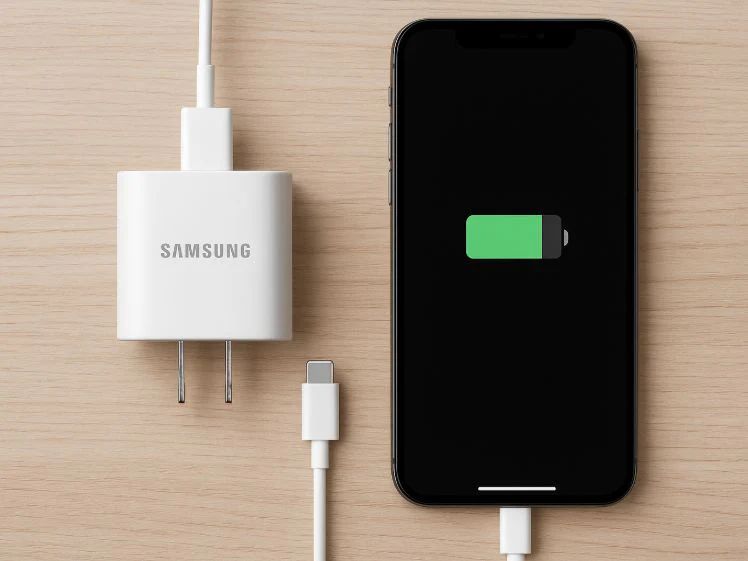Peut-on charger un iPhone avec un chargeur Samsung