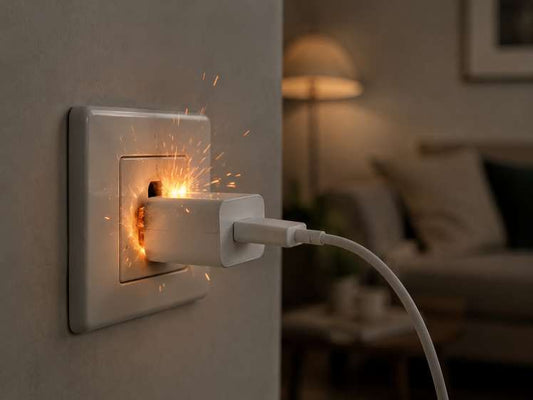 Étincelle prise chargeur lors du branchement d’un chargeur