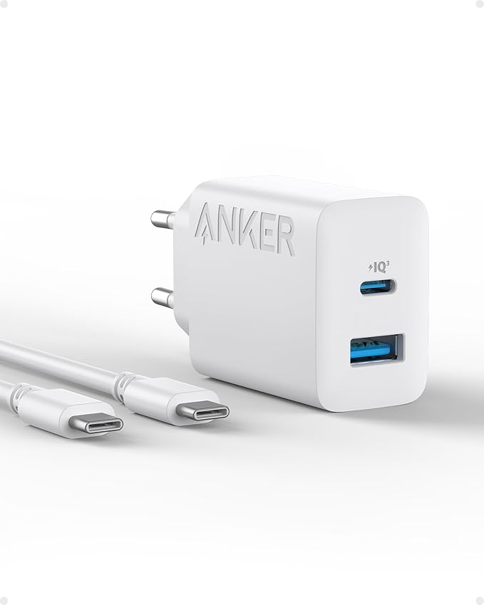 Chargeur Anker 20 W (iPhone/iPad, USB-C, câble 1,5 m)