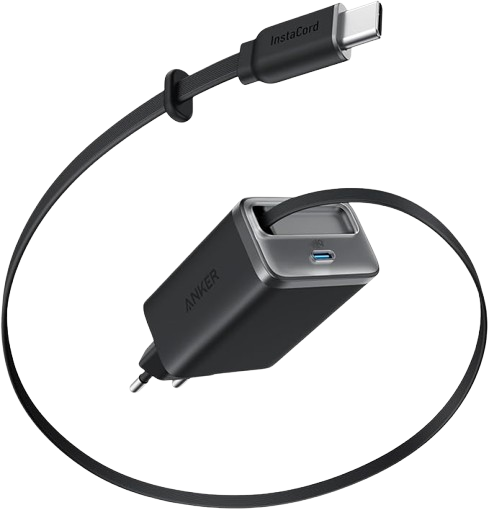 Chargeur Anker Nano (35 W) avec câble USB-C rétractable