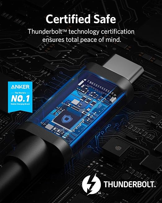 Câble Anker Thunderbolt 4 (70 cm, 100 W, 40 Gbit/s)