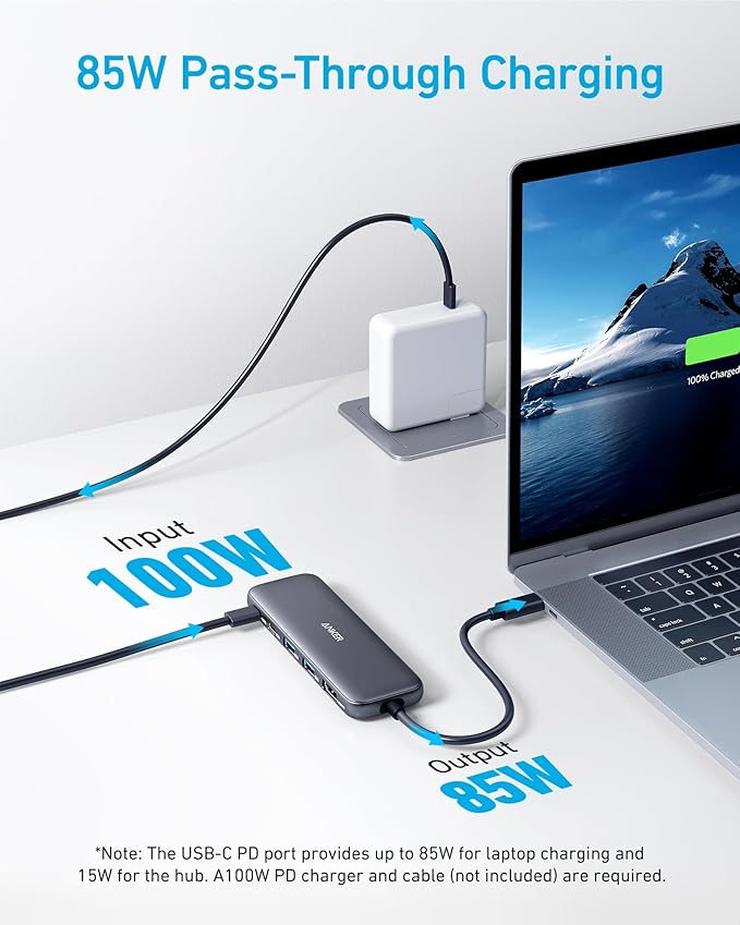 Anker Hub USB-C (5-en-1, HDMI 4K, MacBook/PC)