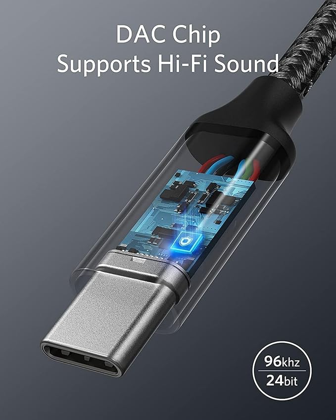 Anker Adaptateur USB-C Audio (3,5 mm, câble tressé)