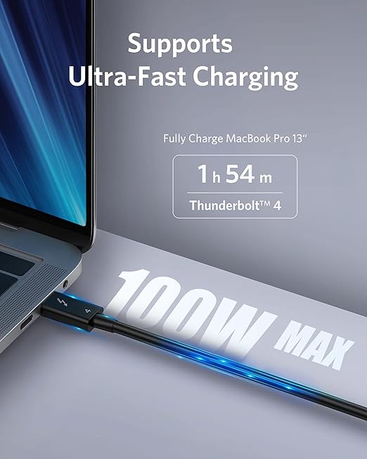 Câble Anker Thunderbolt 4 (70 cm, 100 W, 40 Gbit/s)