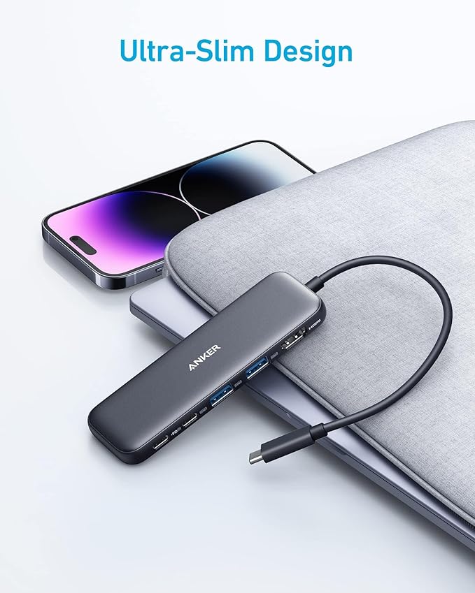 Anker Hub USB-C (5-en-1, HDMI 4K, MacBook/PC)