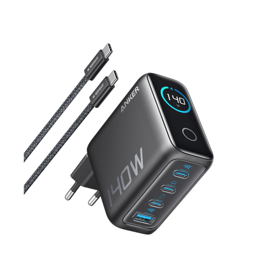 Chargeur Anker Zolo (140 W, 4 ports, PD 3.1) avec câble USB-C