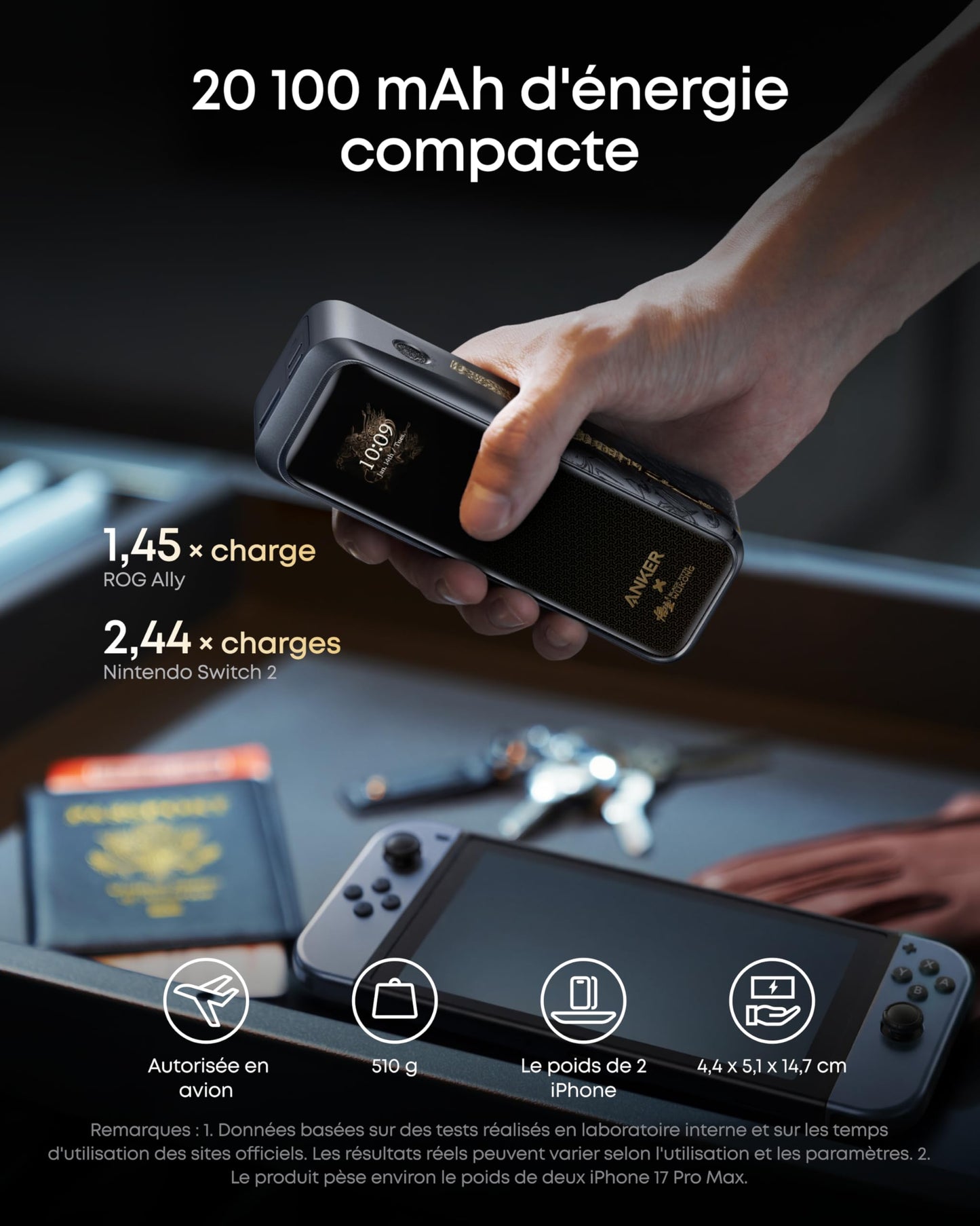 Batterie externe Anker Prime (20K, 220 W) édition Black Myth
