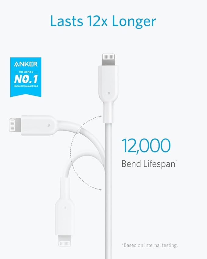 Anker Powerline II Câble USB C vers Lightning [1,8 m certifié MFi]
