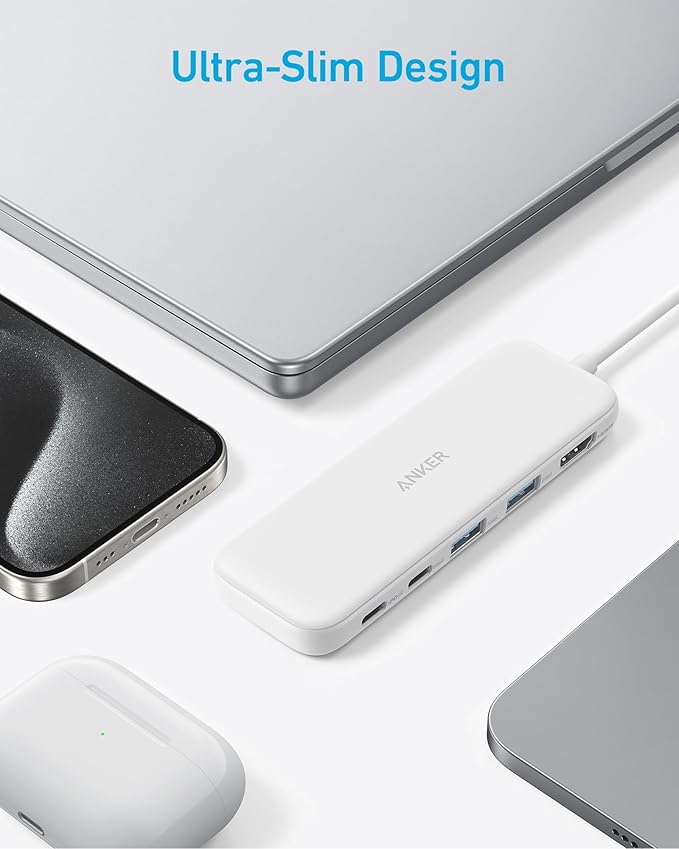 Anker Hub USB-C (5-en-1, HDMI 4K, MacBook/PC)