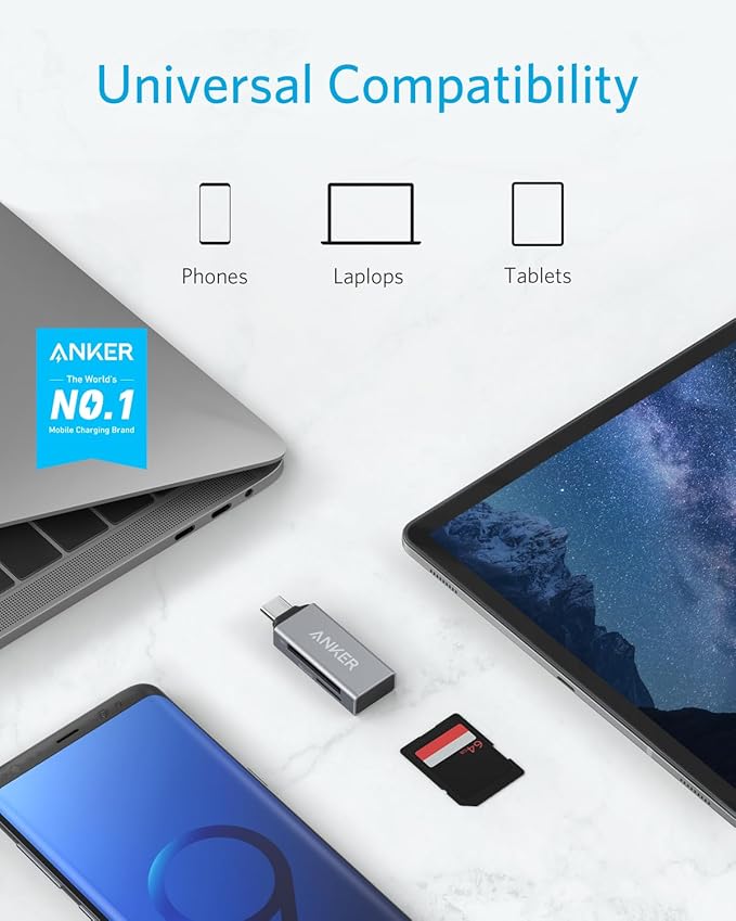 Anker Lecteur de Carte USB-C (2-en-1, SD/MicroSD)