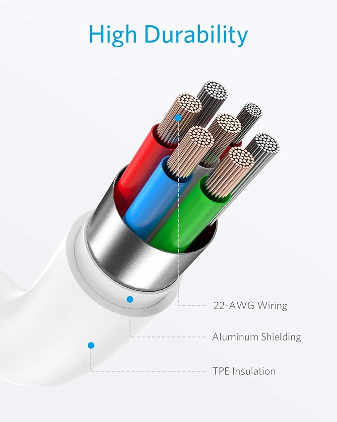 Anker Powerline II Câble USB C vers Lightning [1,8 m certifié MFi]