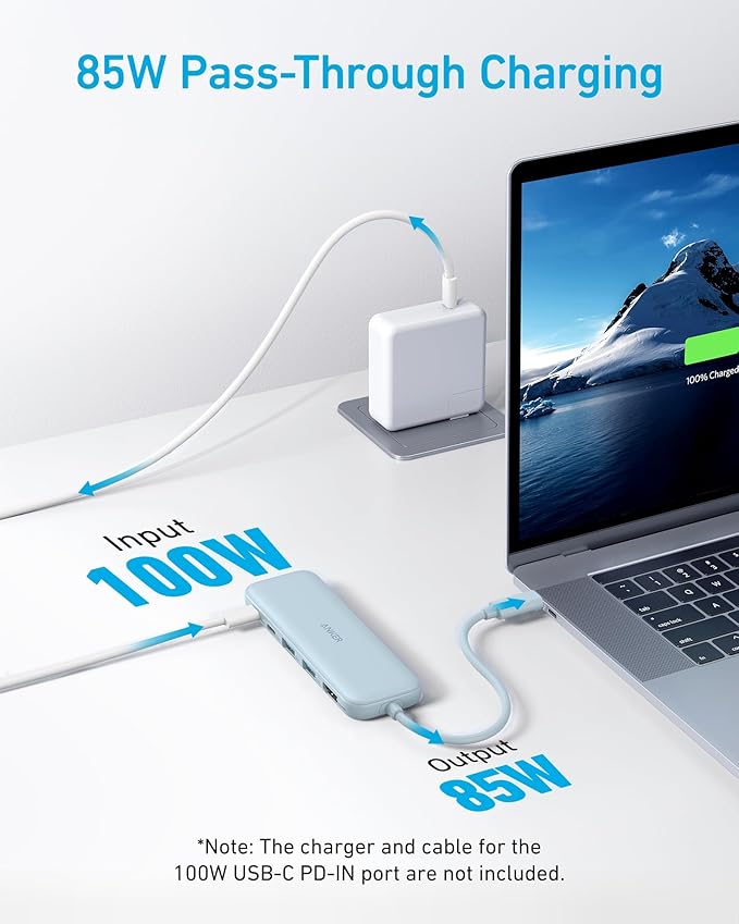 Anker Hub USB-C (5-en-1, HDMI 4K, MacBook/PC)