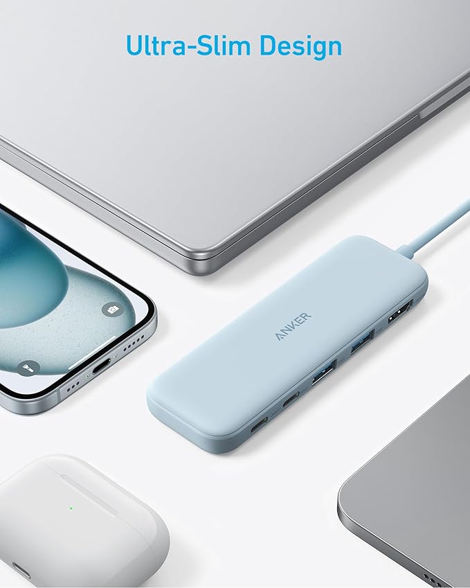 Anker Hub USB-C (5-en-1, HDMI 4K, MacBook/PC)