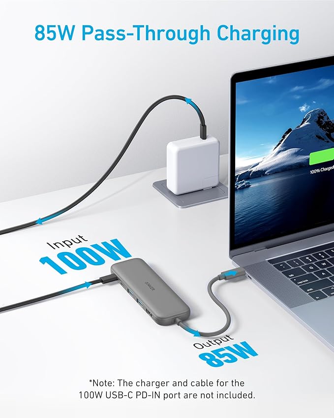 Anker Hub USB-C (5-en-1, HDMI 4K, MacBook/PC)