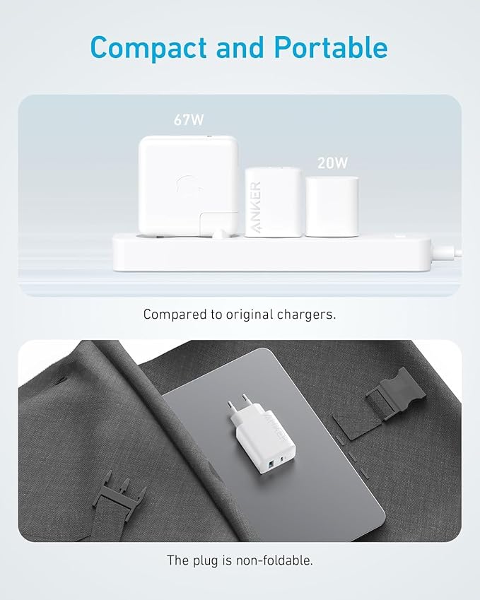 Chargeur Anker 20 W (iPhone/iPad, USB-C, câble 1,5 m)