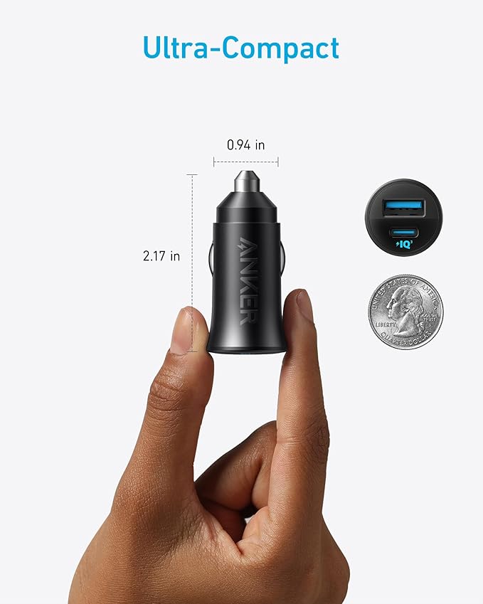 Anker Chargeur Allume Cigare (30 W, 2 ports USB-C, PowerIQ 3.0)