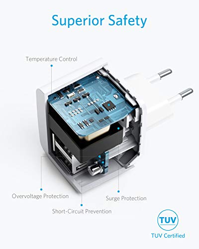 Anker Chargeur USB PowerPort Lot de 2 Mini Chargeurs muraux USB Ultra Compact 2