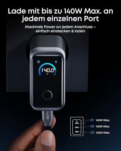 Chargeur Anker Prime (160 W, 3 ports) avec écran