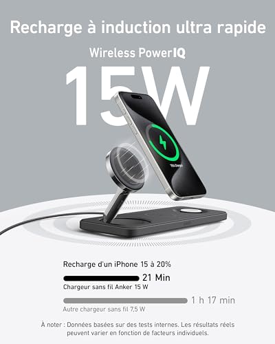 Anker station de recharge à induction MagGo (3-en-1, Pad)