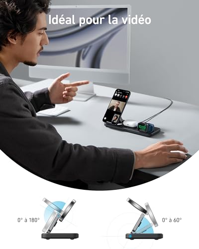 Anker station de recharge à induction MagGo (3-en-1, Pad)