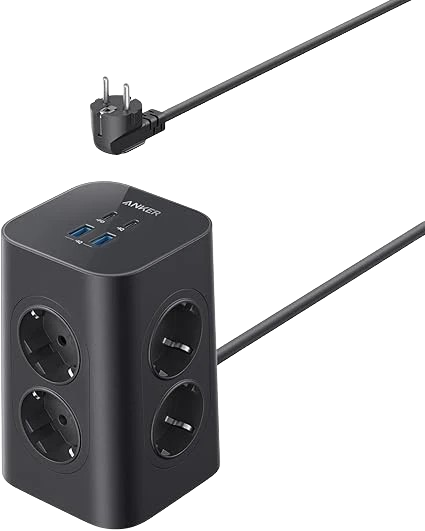 Multiprise Anker (12-en-1, 20 W USB-C, câble 2 m)