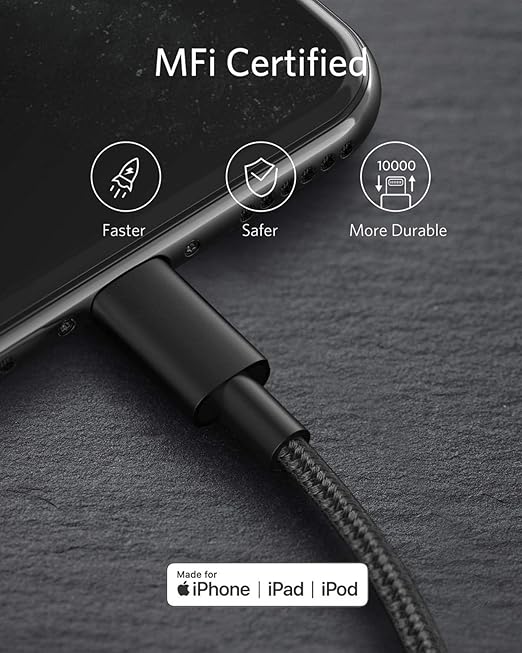 Câble USB C vers Lightning [1m, certifié Apple MFi]