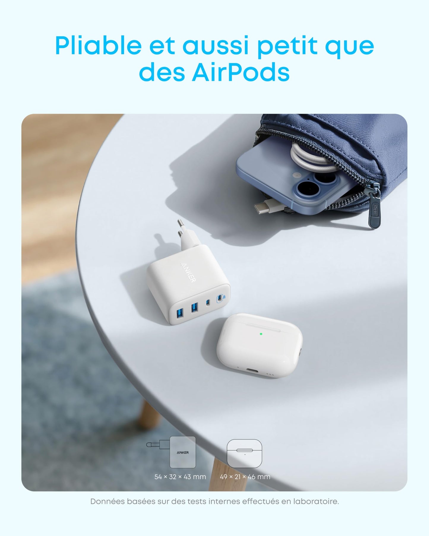 Chargeur Anker Zolo (50 W, 4 ports)