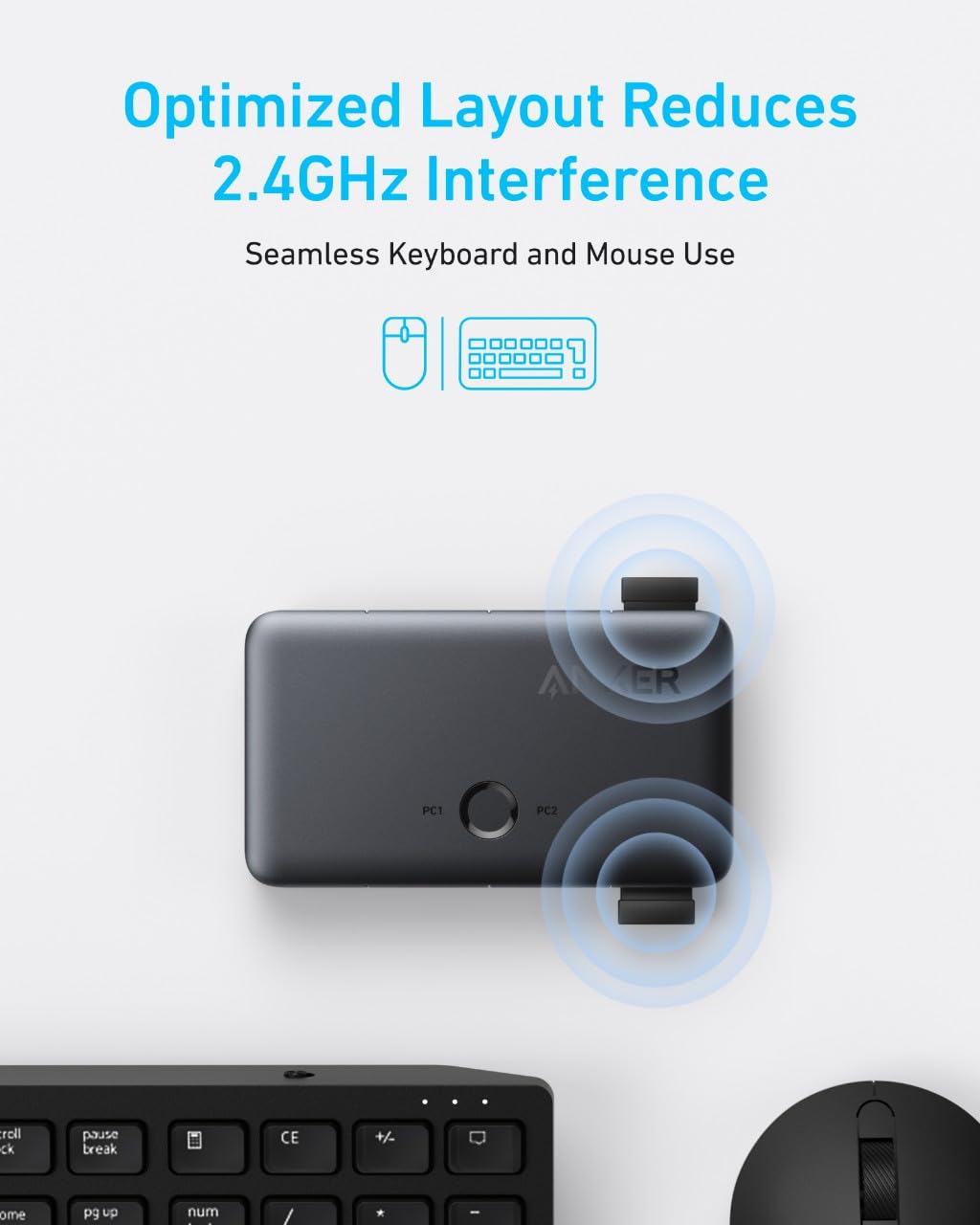 Anker commutateur KVM (5 Gb/s, pour ordinateurs portables et de bureau)