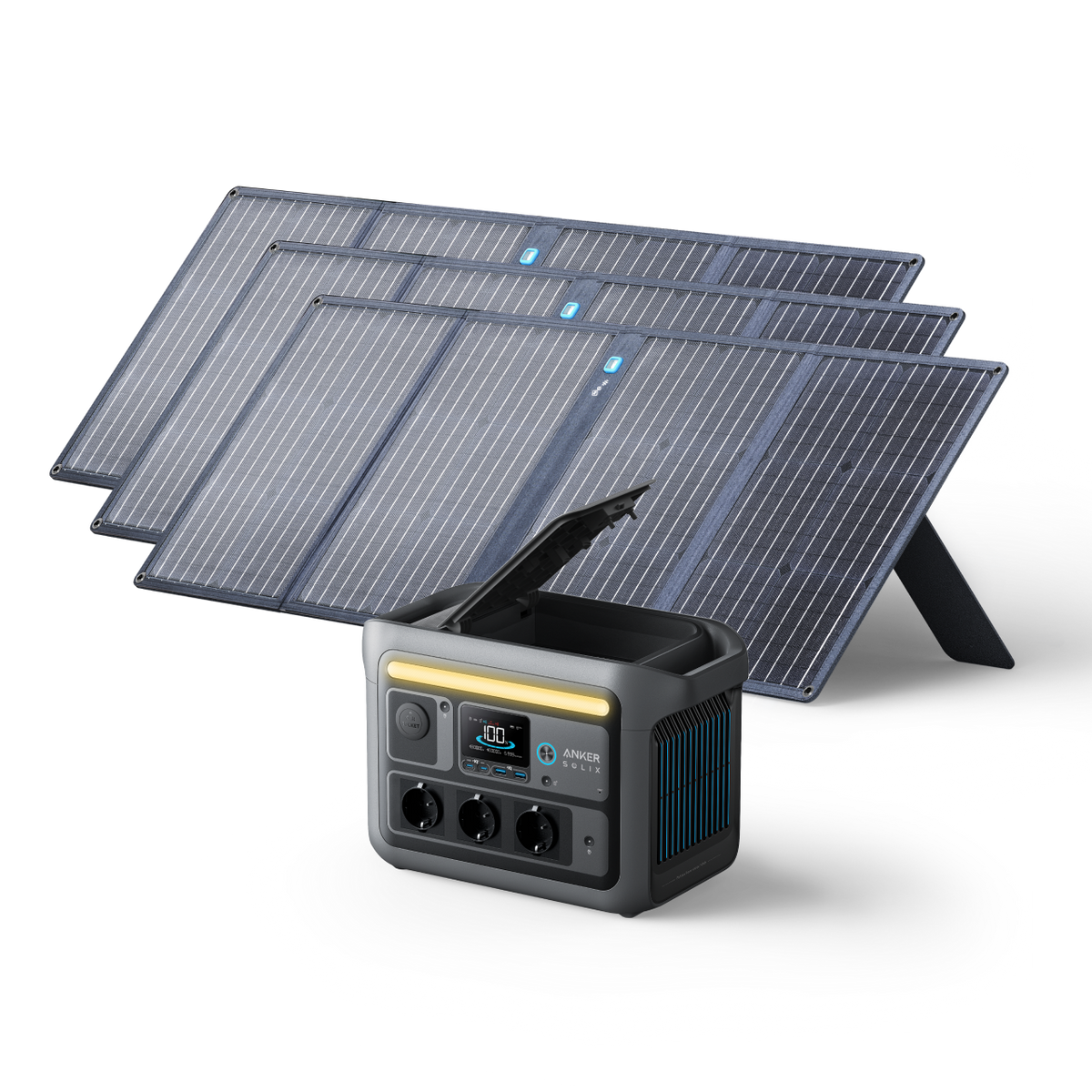 Anker SOLIX C800 générateur solaire + 3 panneaux solaires 100 W
