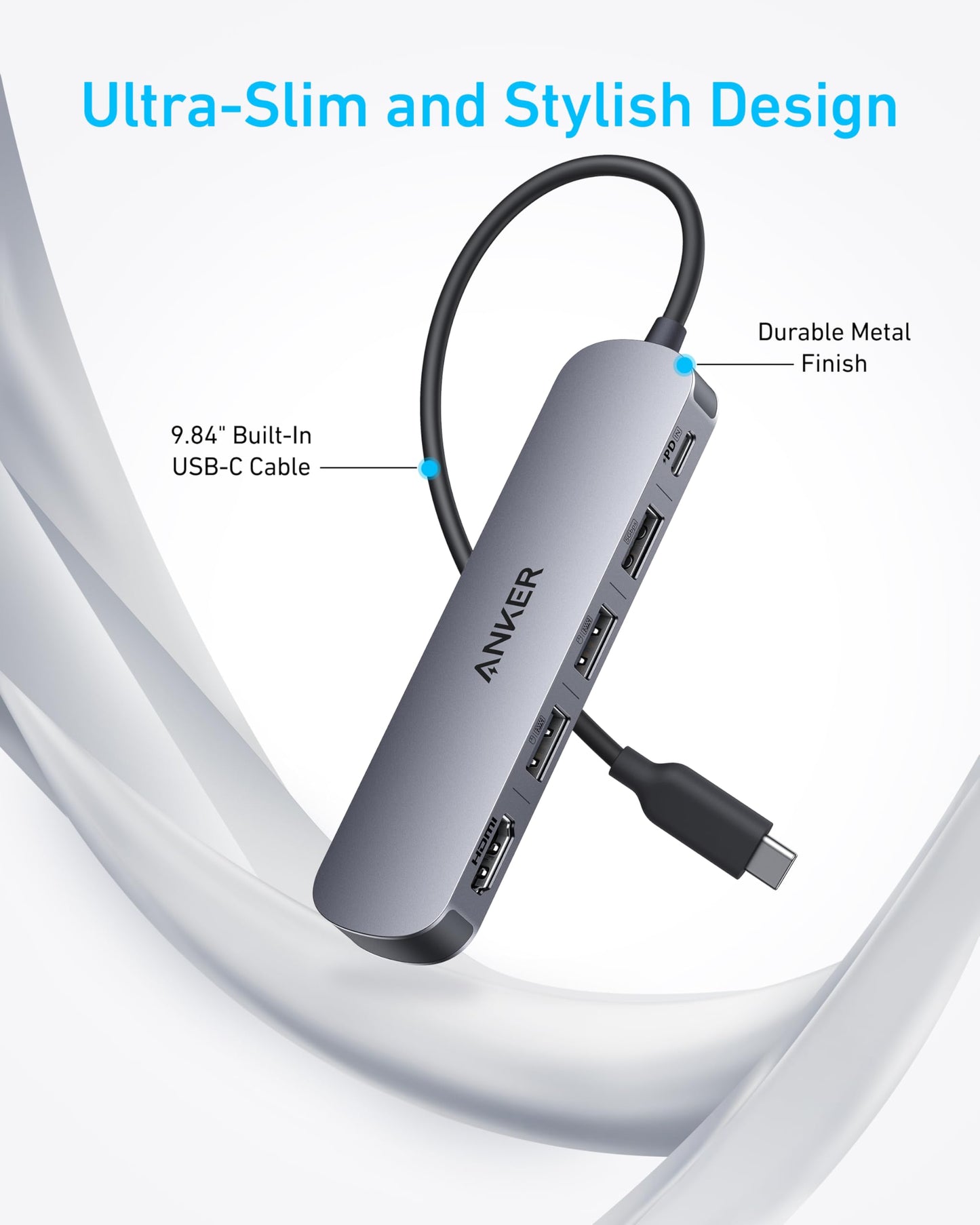 Hub USB-C Anker (5-en-1, 4K HDMI)