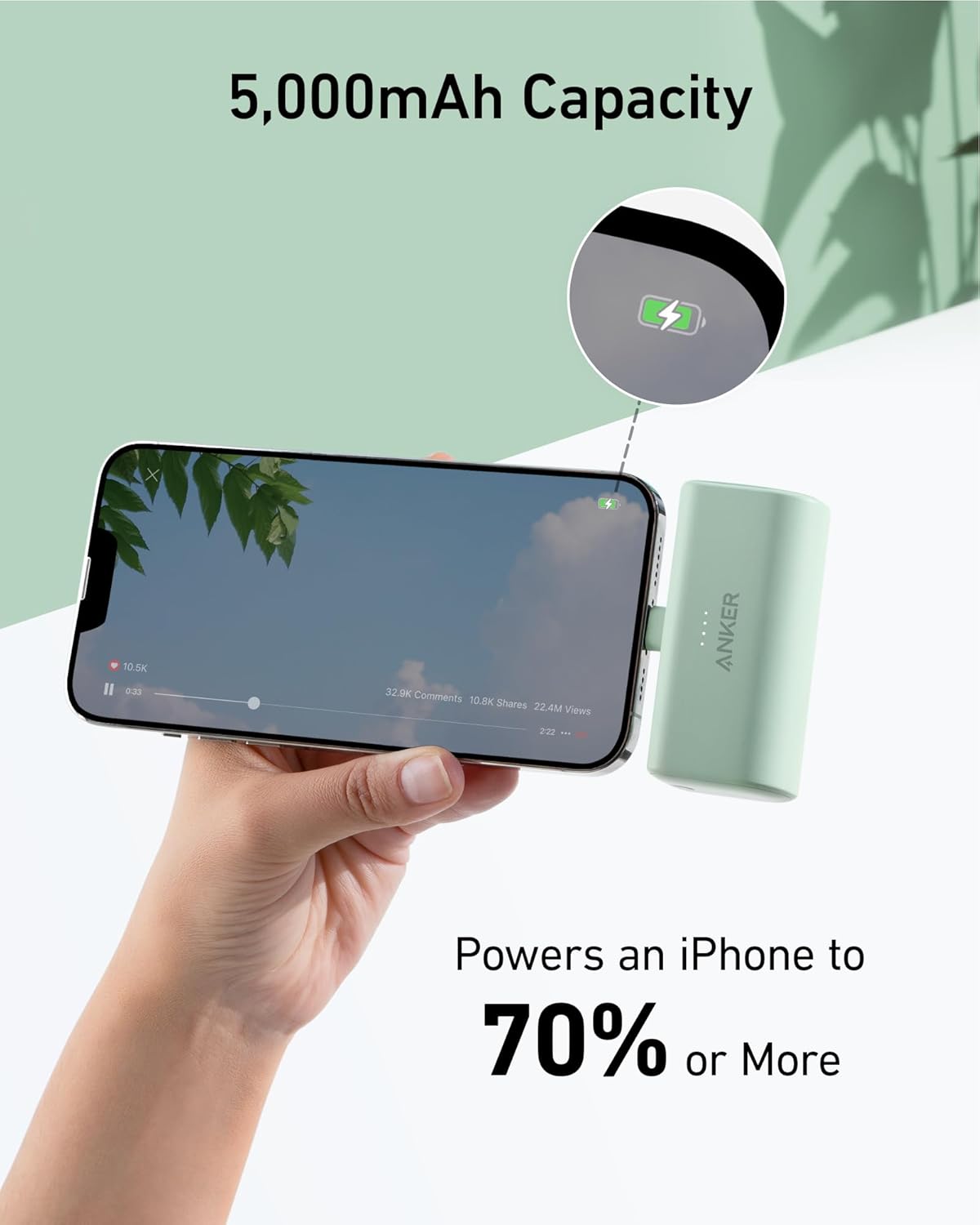 Anker 621 Power Bank (Built-In Lightning Connector, 12W)