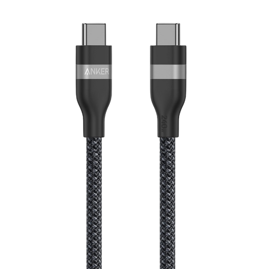 Câble Anker USB-C vers USB-C (240 W, upcyclé et tressé)